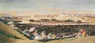 The Meadow at San Isidro by Francisco de Goya